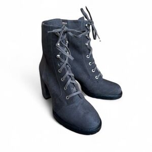NEW Stuart Weitzman Savannah Heeled Combat Boot Sz 9